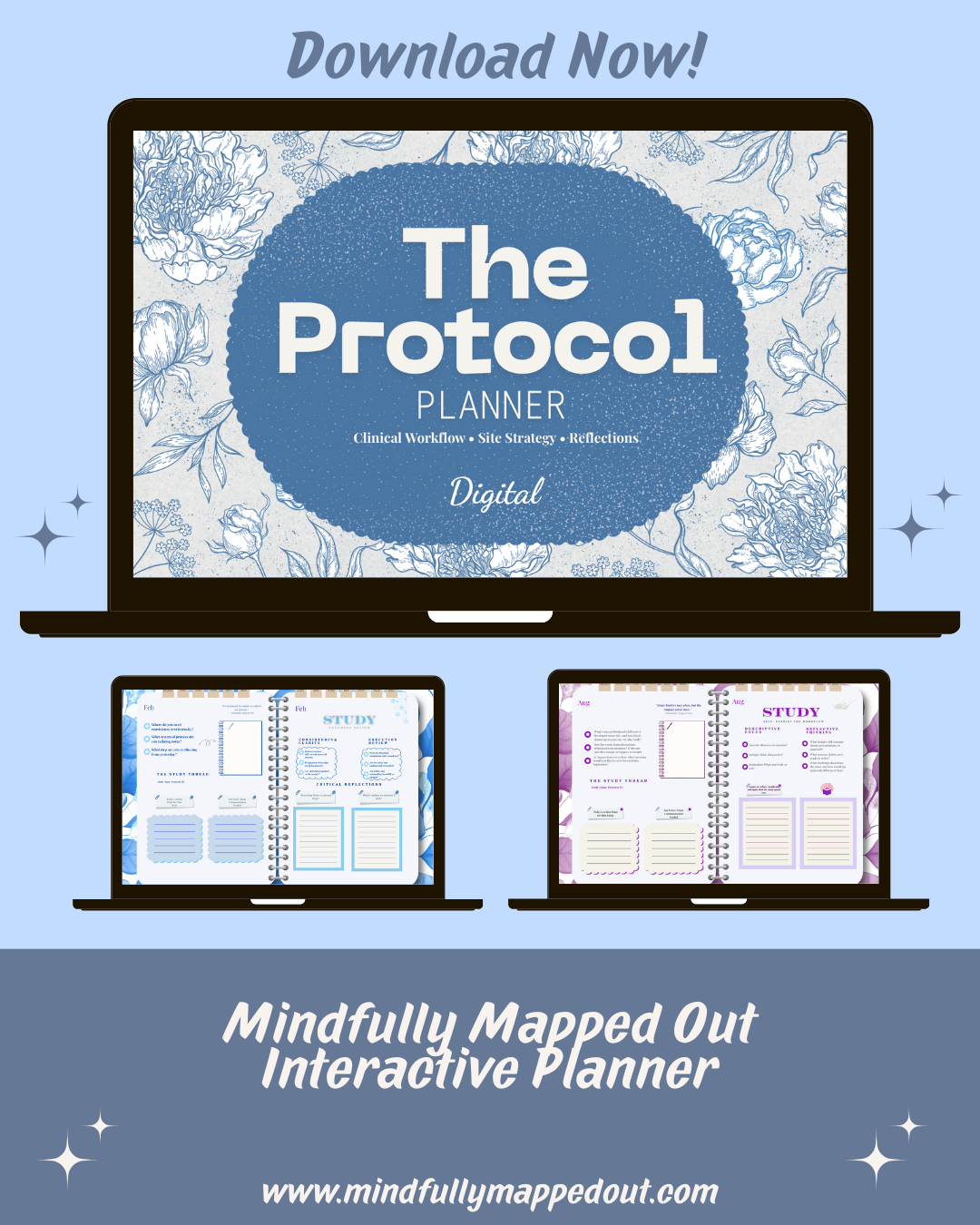 The Protocol Planner- Digital Edition (GoodNotes Compatible) Clinical Workflow| Site Strategy| Reflection
