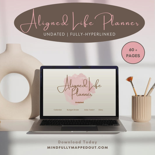 Aligned Life Planner (Undated)- Digital Download for Goodnotes, Noteful, Notes App, etc.