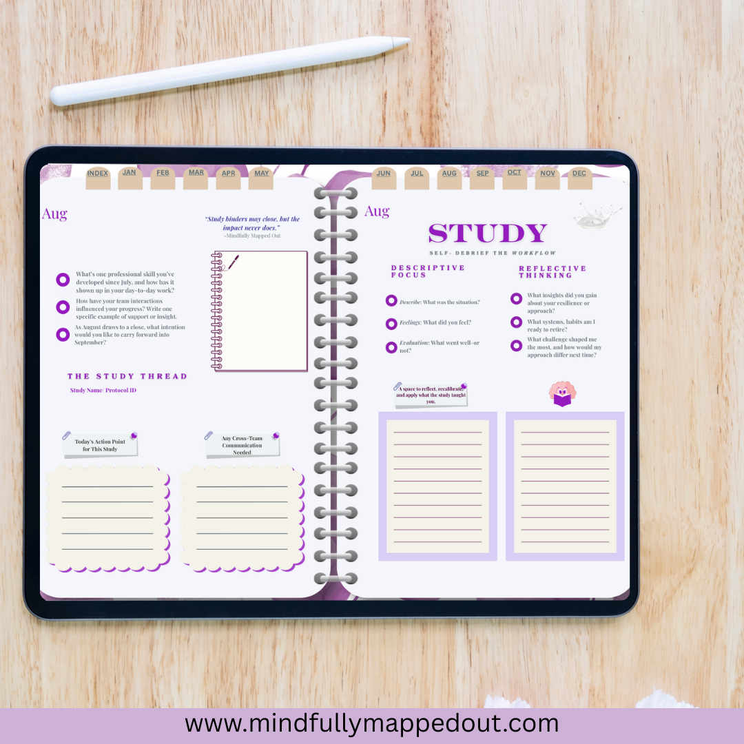 The Protocol Planner- Digital Edition (GoodNotes Compatible) Clinical Workflow| Site Strategy| Reflection