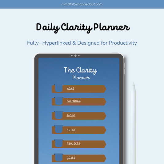 Daily Clarity Planner – Fully Hyperlinked Digital Planner (100+ Pages)