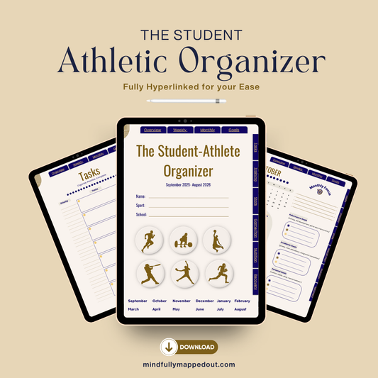 Student Athlete Planner 2025–2026 - Sports Organizer for Training, Academics & Recovery (Digital + Printable)