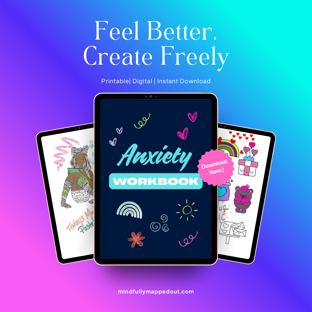Anxiety Relief Coloring Pages - Digital Download