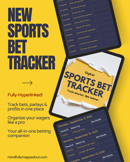 All-in-One Sports Betting Log | Digital Football Bet Tracker | All Betting Types & Player Watchlist Planner (Goodnotes/Notability)